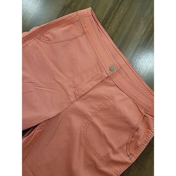 Chico’s Zenergy Cropped Cargo Pants Sz 0 Small Orange Stretch EUC - Picture 1 of 9